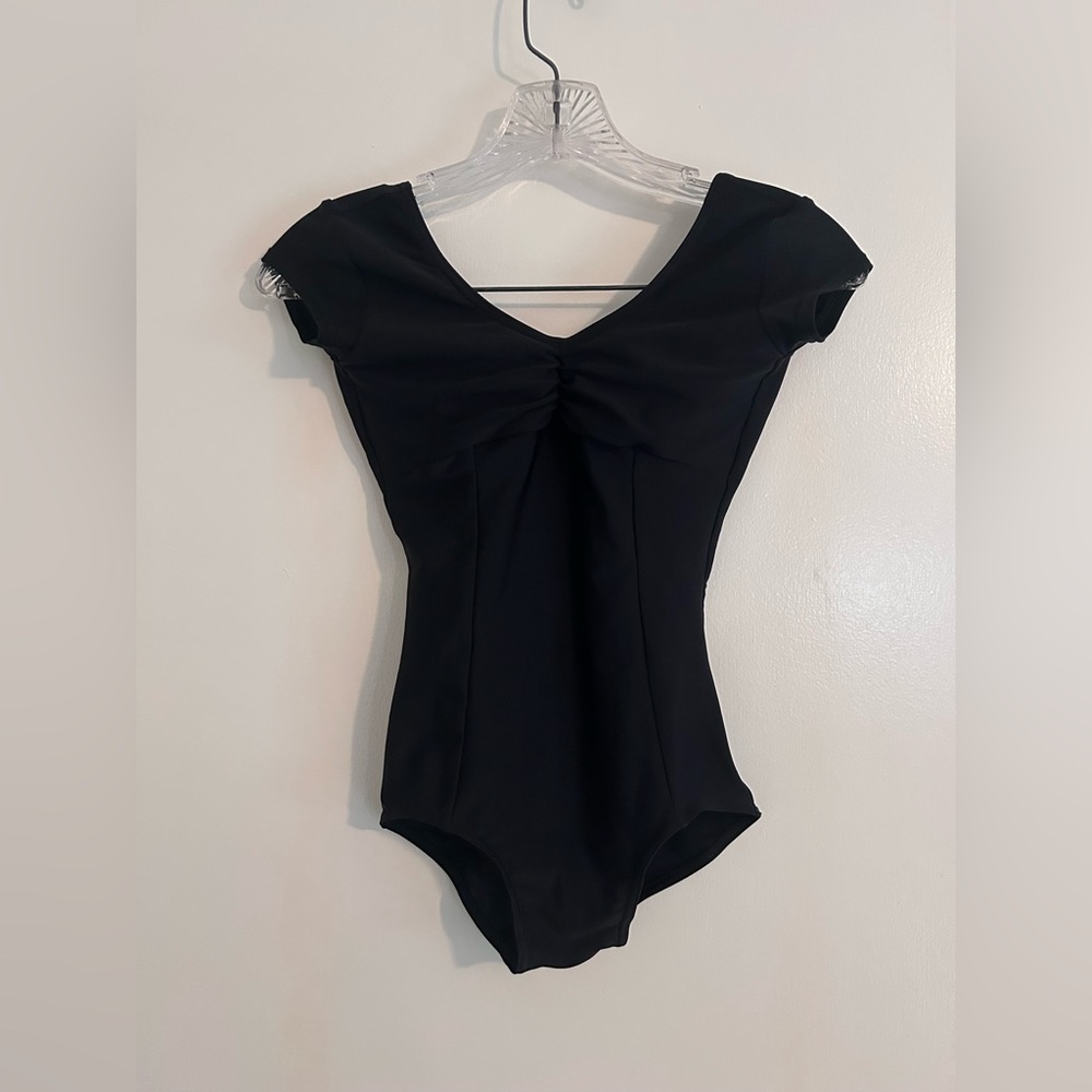 ABT Black Cap-Sleeve Leotard